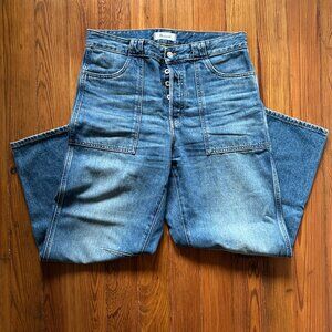 Madewell Curvy Darted Barrel-Leg Jeans, Irmo Wash, Size 29